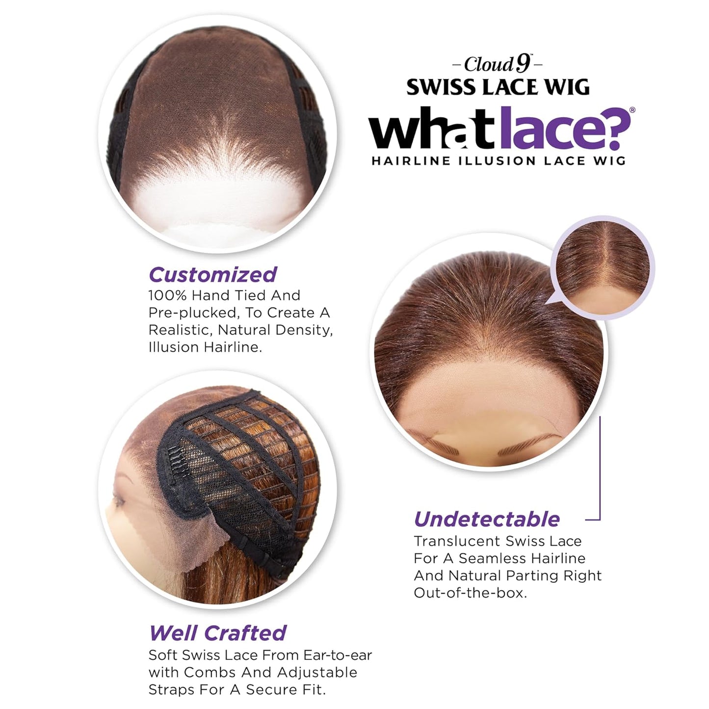 What Lace 13X6 Wigs - Perla Glueless Synthetic Wig Cloud 9 with Preplucked Hairline Hd Lace - Whatlace Perla (BALAYAGEHAZELNUT)