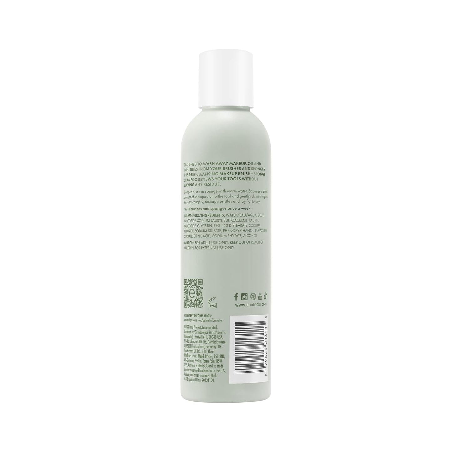 Cleanser Shampoo for Makeup Brush/Sponge/Puffs, Remove Makeup & Impurities, Fragrance-Free, No Harsh Chemicals, Vegan & Cruelty-Free, 6 Fl.Oz./177 Ml, 1 Count