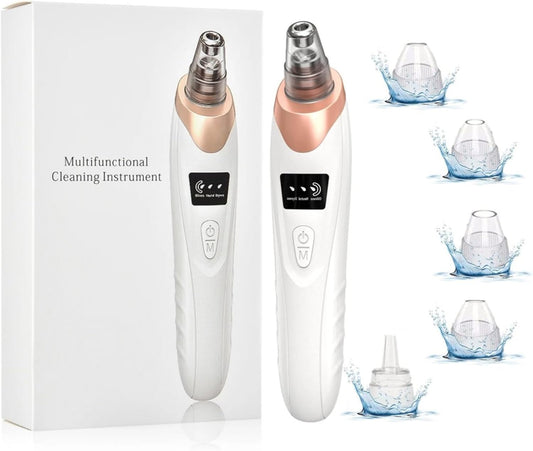 2024 Newest Blackhead Remover Pore Vacuum,Facial Pore Cleaner-5 Suction Power,5 Probes,Usb Rechargeable Blackhead Vacuum Kit Electric Acne Extractor Tool for Women