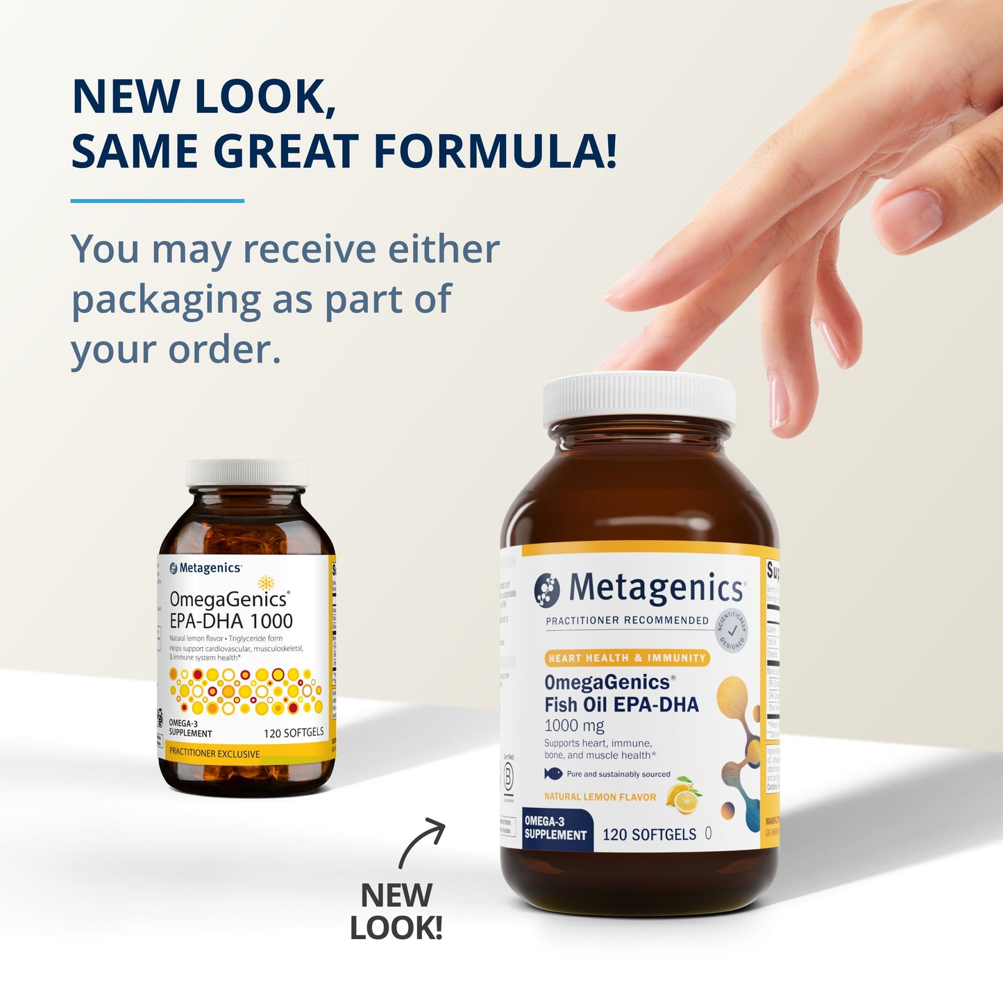 Omegagenics Fish Oil EPA-DHA 1000 Mg - Omega-3 Fish Oil Supplement - for Heart Health, Musculoskeletal Health & Immune System Health* - with DHA & EPA - 120 Softgels